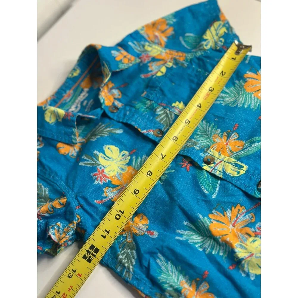 Original Arizona Jean Co. Toddler Hawaiian Shirt‎ 18M Floral Print Button-Up Boy